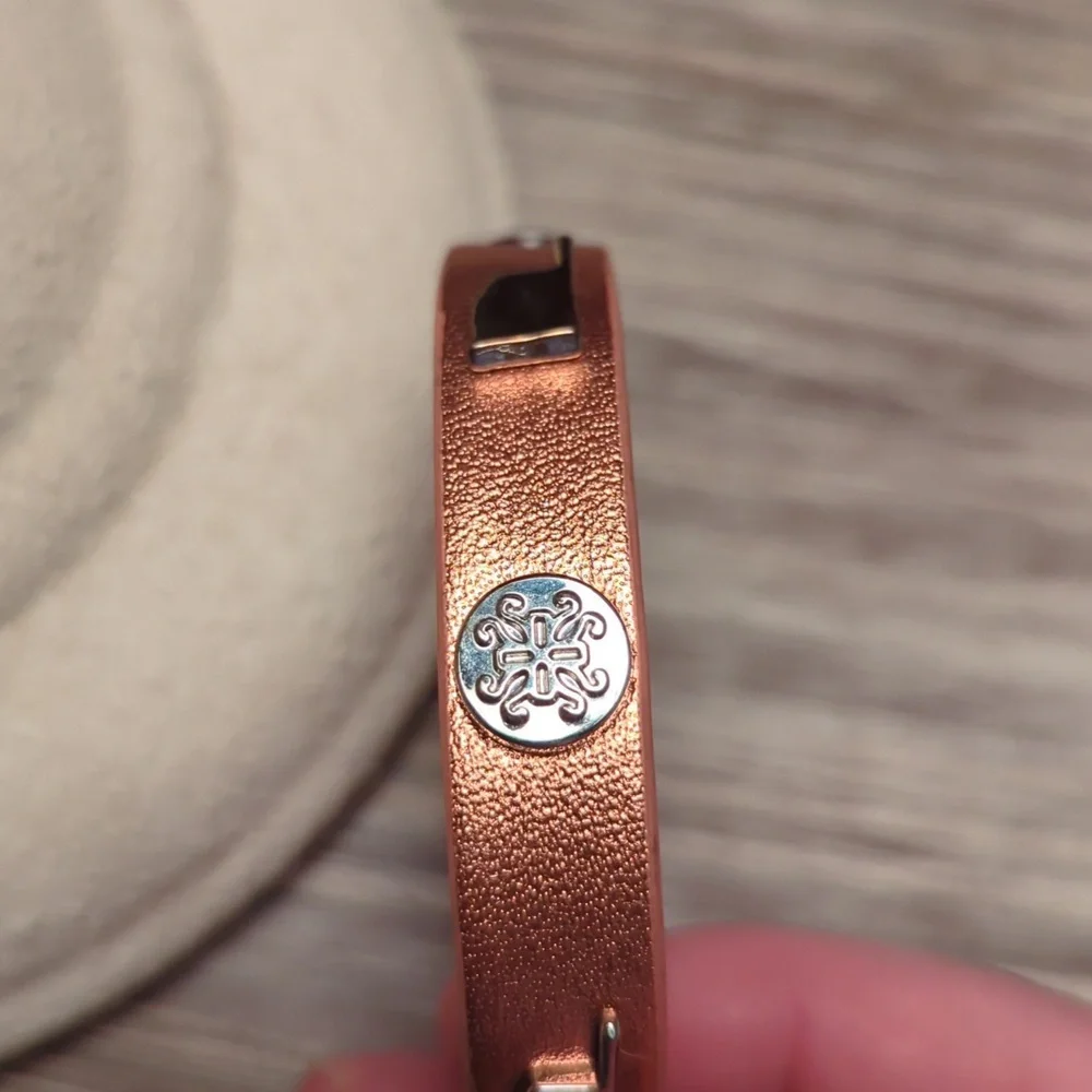 Rustic Cuff Leather Bracelet - Picture 2 of 6